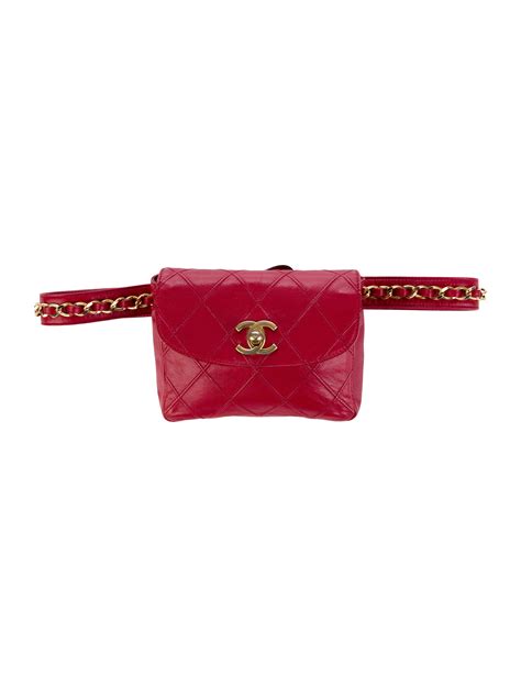 chanel belt bag vintage red|chanel belts official website.